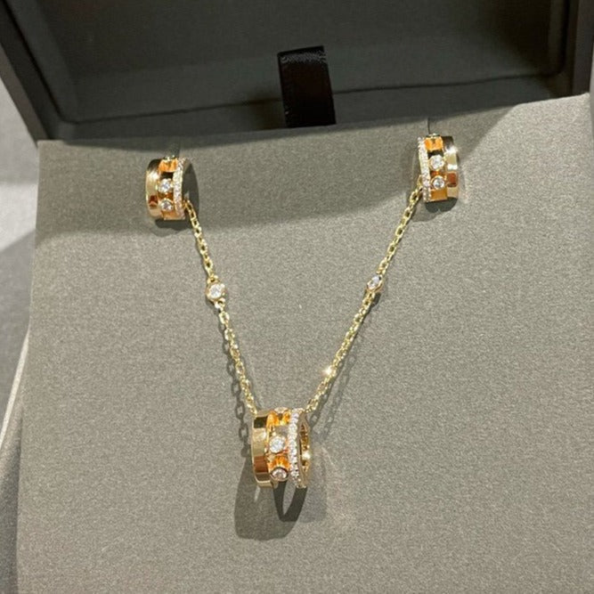 [⭐Lioran]CHAIN MOVE ROMANE PEDAND NECKLACE