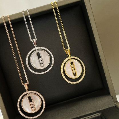 [⭐Lioran]Demo MOVE MM NACRE BLANCHE DIAMOND NECKLACE
