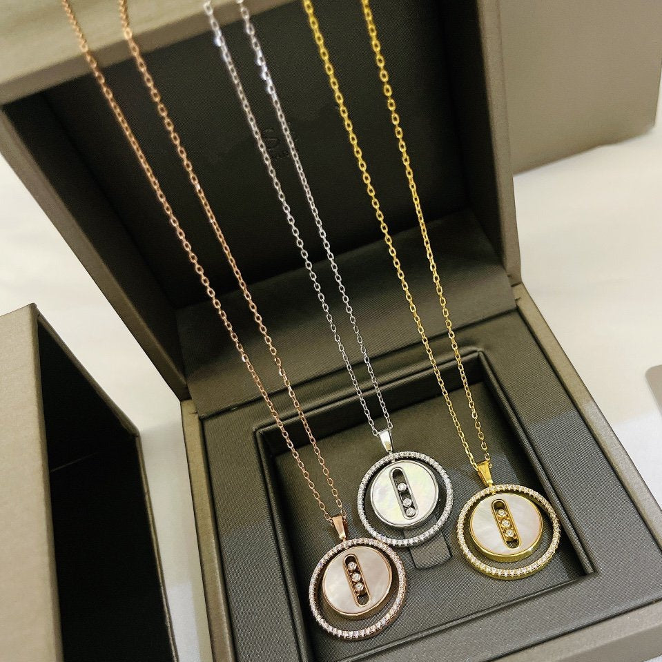 [⭐Lioran]Demo MOVE MM NACRE BLANCHE DIAMOND NECKLACE