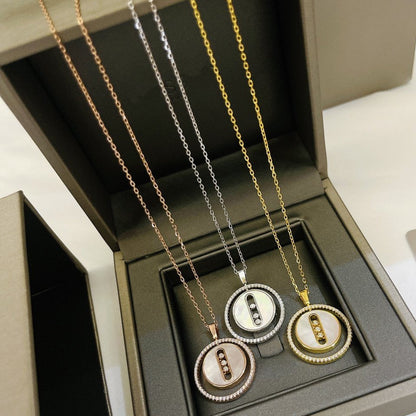 [⭐Lioran]Demo MOVE MM NACRE BLANCHE DIAMOND NECKLACE