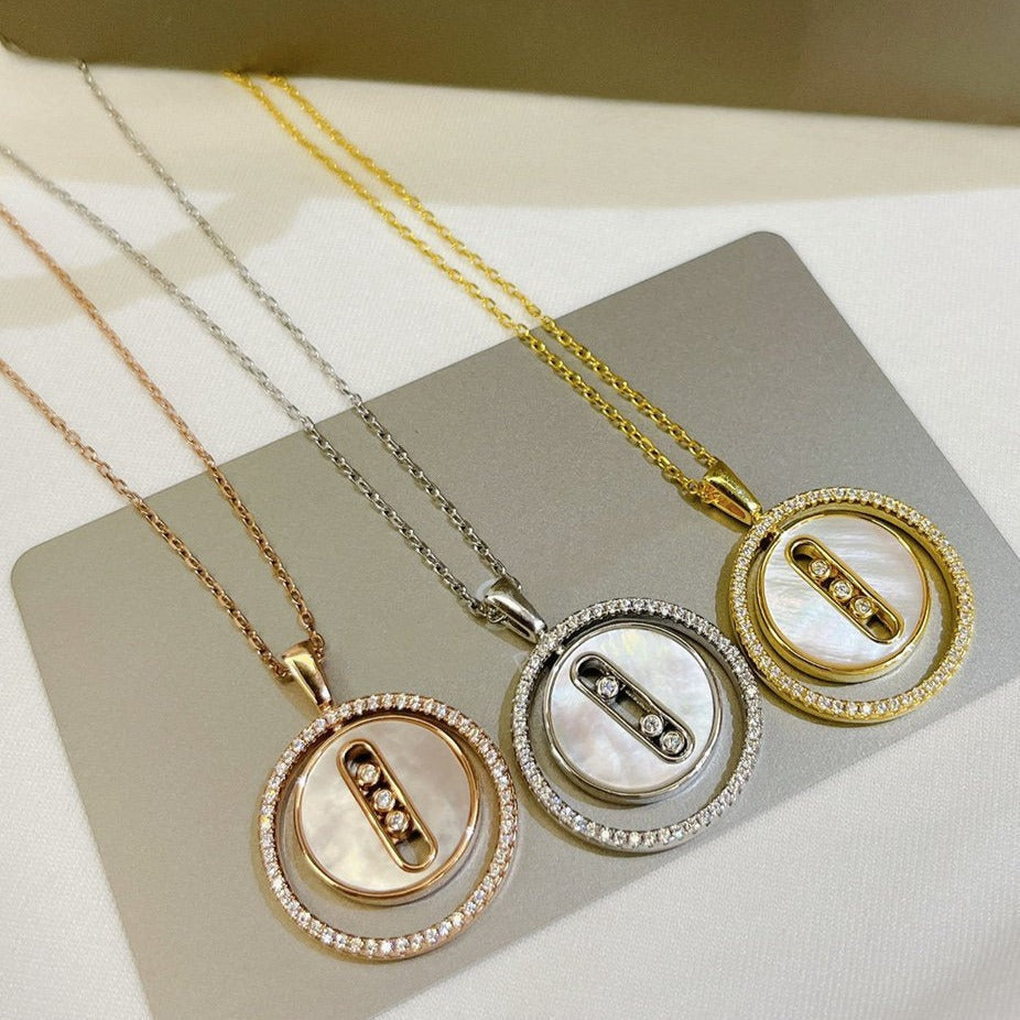 [⭐Lioran]Demo MOVE MM NACRE BLANCHE DIAMOND NECKLACE