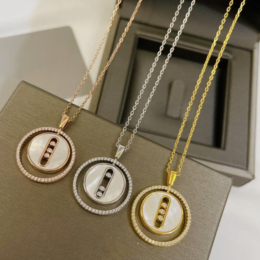 [⭐Lioran]Demo MOVE MM NACRE BLANCHE DIAMOND NECKLACE