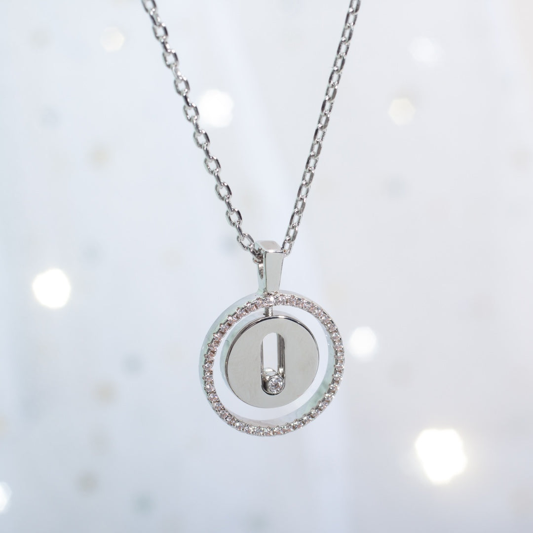 [⭐Lioran]Demo MOVE PM NECKLACE SILVER DIAMOND