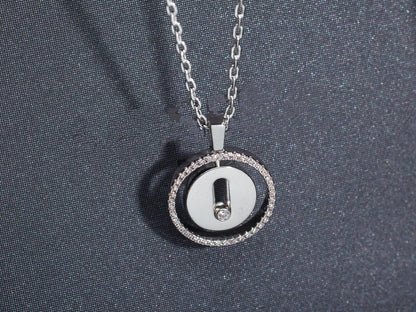 [⭐Lioran]Demo MOVE PM NECKLACE SILVER DIAMOND
