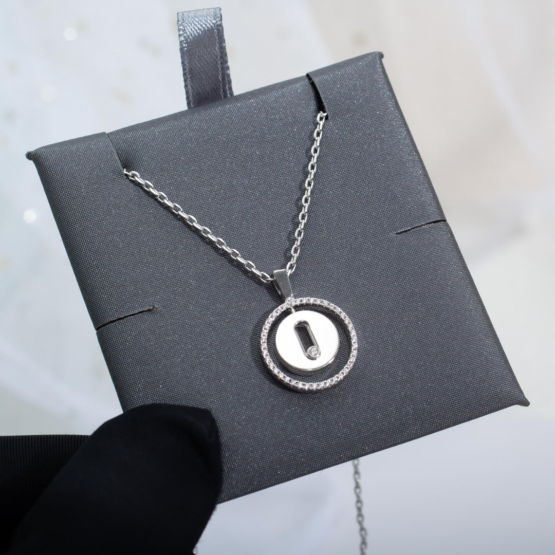 [⭐Lioran]Demo MOVE PM NECKLACE SILVER DIAMOND