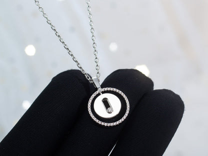 [⭐Lioran]Demo MOVE PM NECKLACE SILVER DIAMOND