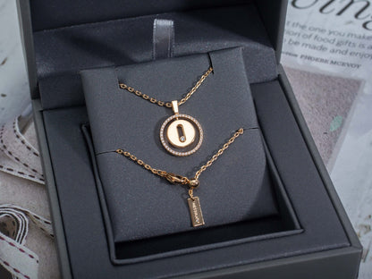 [⭐Lioran]Demo MOVE PM NECKLACE PINK GOLD DIAMOND