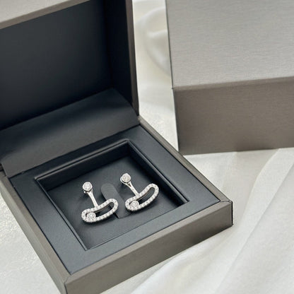 [⭐Lioran]MOVE UNO SILVER DIAMOND EARRINGS