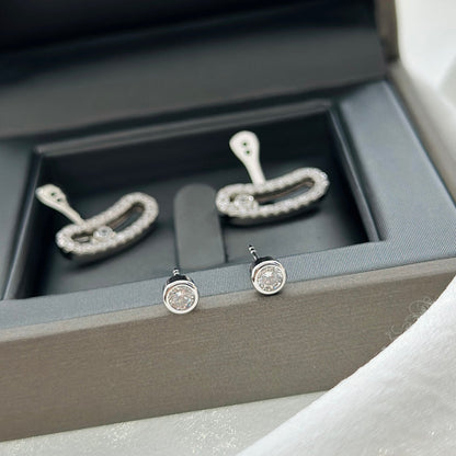 [⭐Lioran]MOVE UNO SILVER DIAMOND EARRINGS