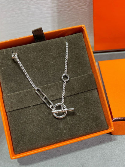 [⭐Lioran]HM STERLING CHAINE D'ANCRE HEART