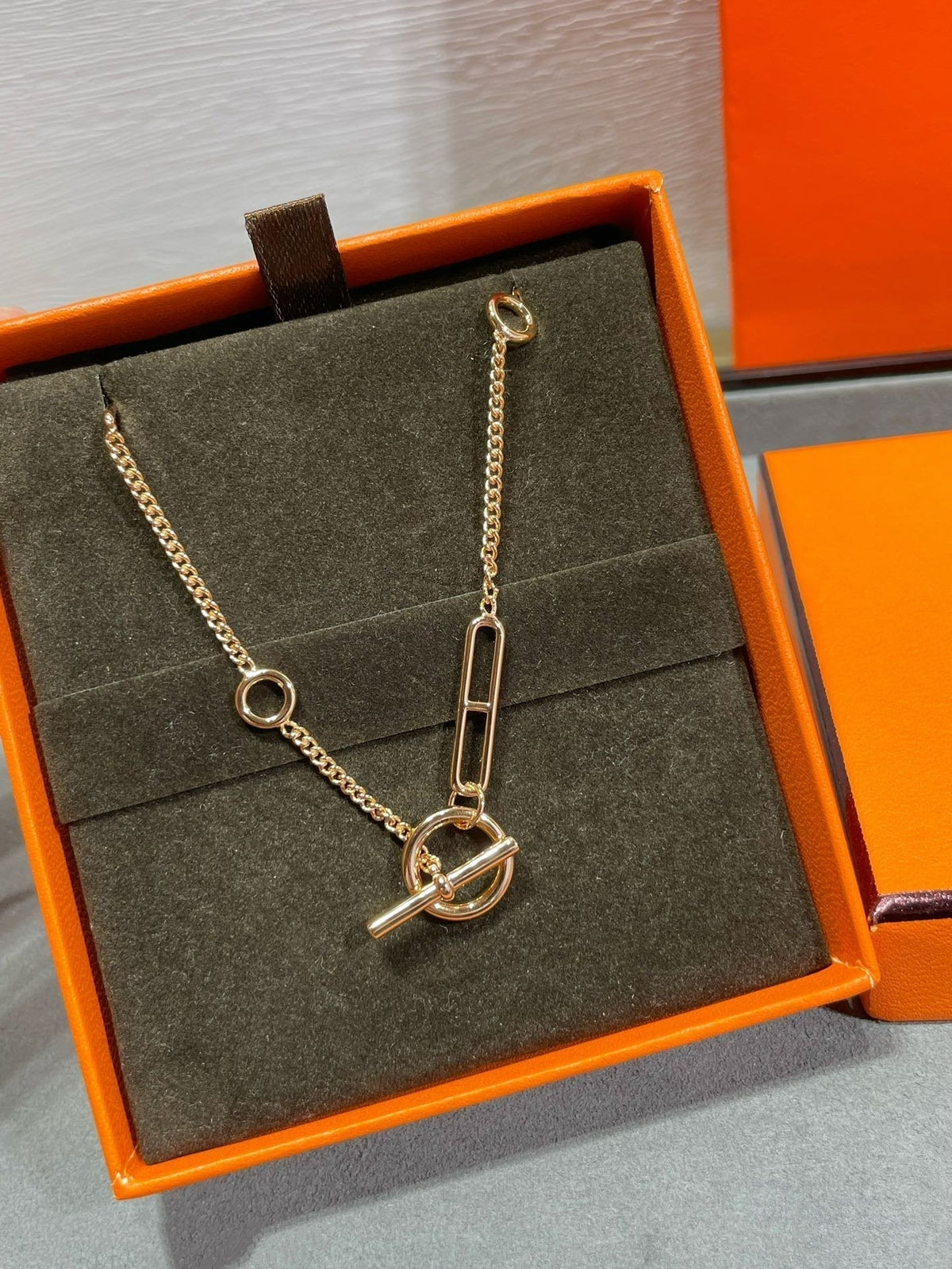[⭐Lioran]HM STERLING CHAINE D'ANCRE HEART
