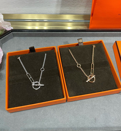 [⭐Lioran]HM STERLING CHAINE D'ANCRE HEART