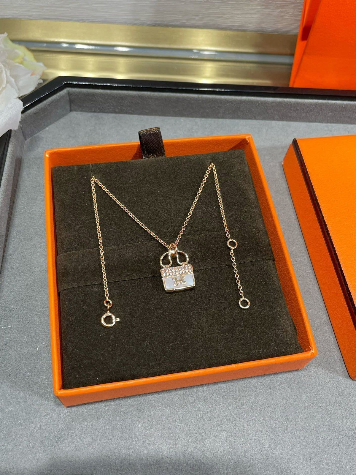 [⭐Lioran]H CIRCE MOISSANITE PENDANT NECKLACE GOLD