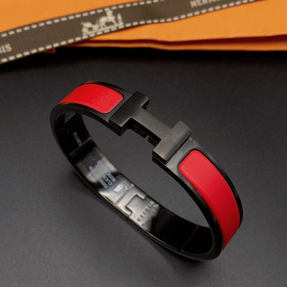 [⭐Lioran]CLIC HM SO BLACK RED BRACELET