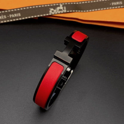 [⭐Lioran]CLIC HM SO BLACK RED BRACELET