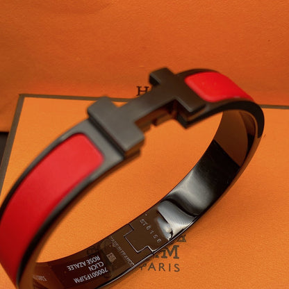 [⭐Lioran]CLIC HM SO BLACK RED BRACELET