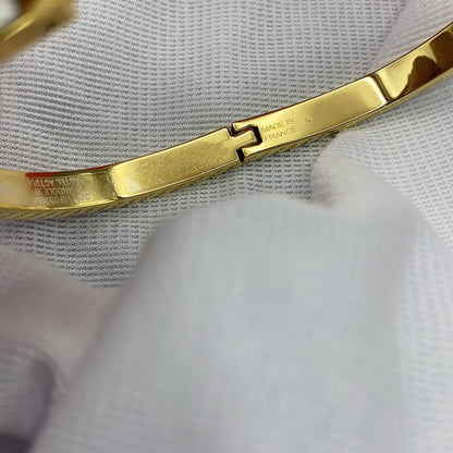 [⭐Lioran]CLASSIC HM CLIC WHITE 8MM ENAMEL BRACELET
