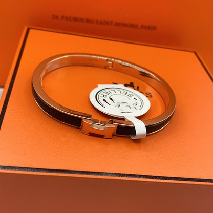 [⭐Lioran]CLASSIC HM CLIC BLACK 8MM ENAMEL BRACELET