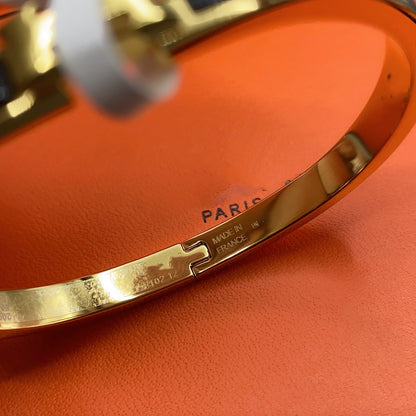 [⭐Lioran]CLASSIC HM CLIC BLACK 8MM ENAMEL BRACELET