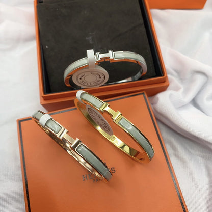 [⭐Lioran]CLASSIC HM CLIC GREEN 8MM ENAMEL BRACELET