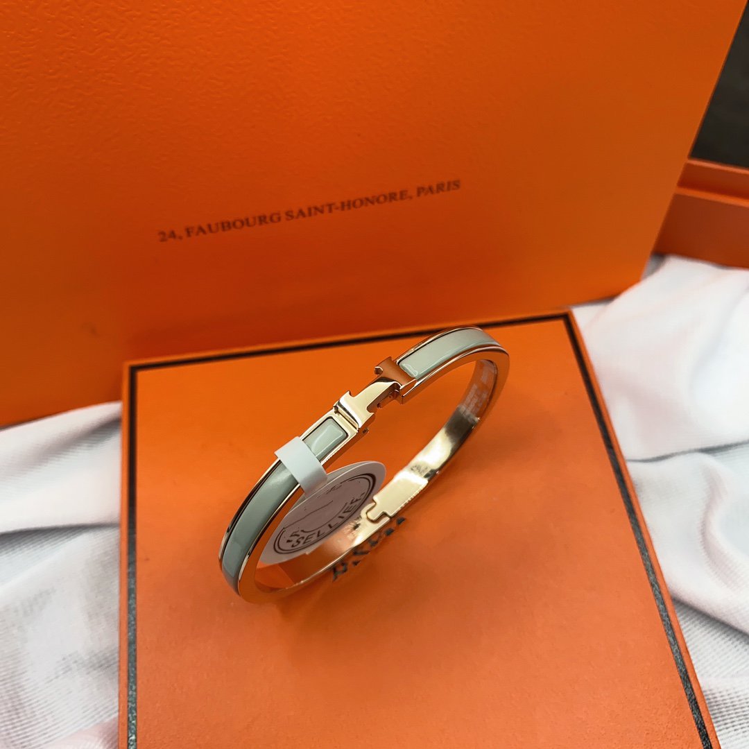 [⭐Lioran]CLASSIC HM CLIC GREEN 8MM ENAMEL BRACELET