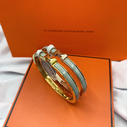 [⭐Lioran]CLASSIC HM CLIC GREEN 8MM ENAMEL BRACELET