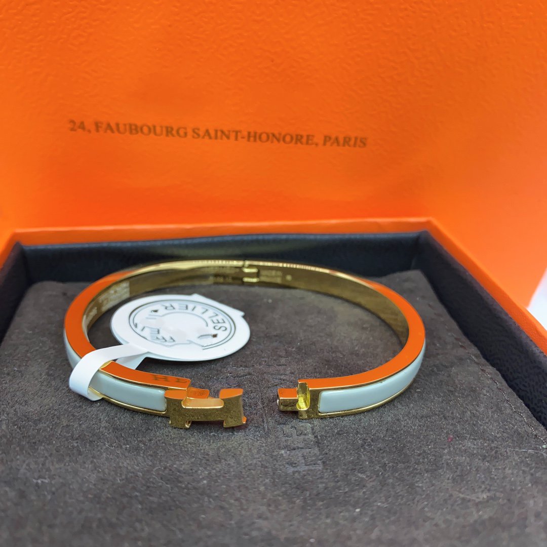 [⭐Lioran]CLASSIC HM CLIC GREEN 8MM ENAMEL BRACELET