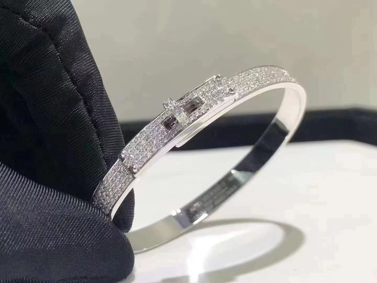 [⭐Lioran]HM KELLY BRACELET IN SILVER AND FULL PAVE DIAMOND