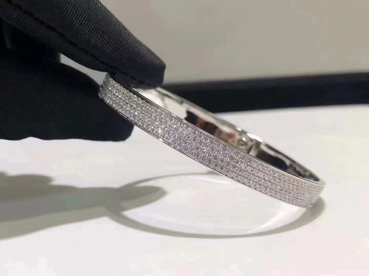 [⭐Lioran]HM KELLY BRACELET IN SILVER AND FULL PAVE DIAMOND