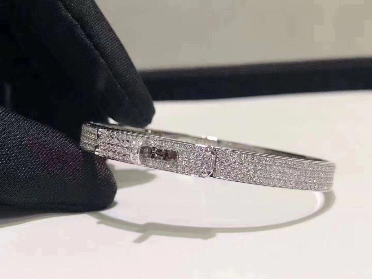 [⭐Lioran]HM KELLY BRACELET IN SILVER AND FULL PAVE DIAMOND