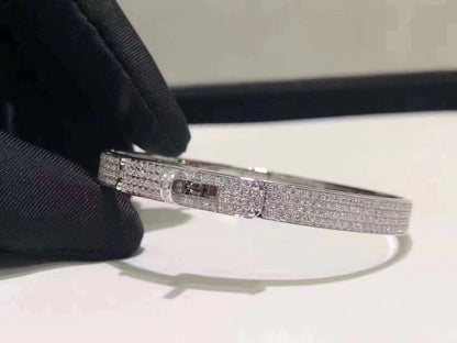 [⭐Lioran]HM KELLY BRACELET IN SILVER AND FULL PAVE DIAMOND