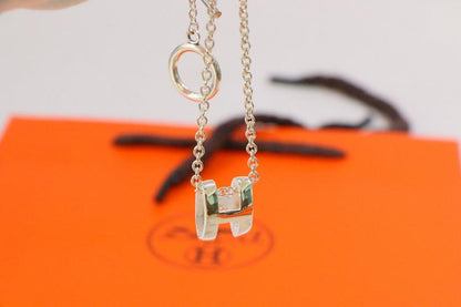 [⭐Lioran]HM NECKLACE H LETTER OVAL SERIES