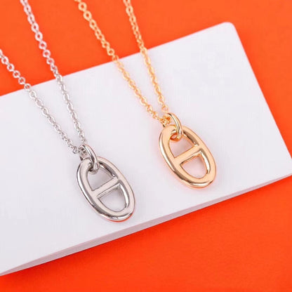 [⭐Lioran]HM PIG NOSE NECKLACE