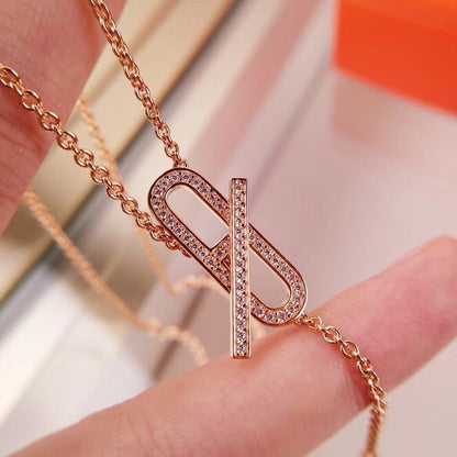 [⭐Lioran]HM FIRE PIG NOSE NECKLACE TRENDY STREET