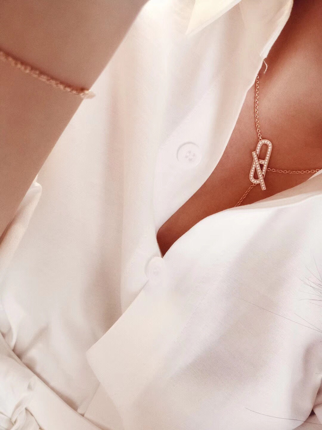 [⭐Lioran]HM FIRE PIG NOSE NECKLACE TRENDY STREET