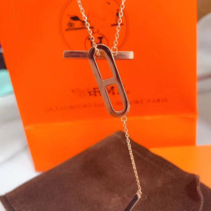 [⭐Lioran]HM NECKLACE PLATINUM ROSE GOLD DIAMOND