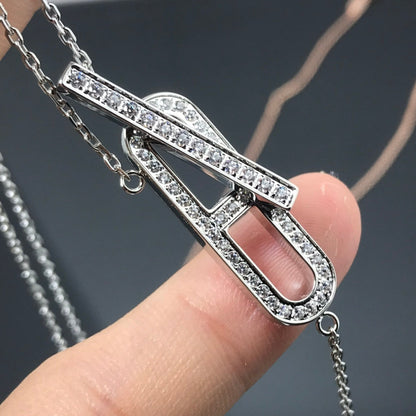 [⭐Lioran]HM NECKLACE PLATINUM ROSE GOLD DIAMOND