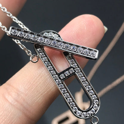 [⭐Lioran]HM NECKLACE PLATINUM ROSE GOLD DIAMOND