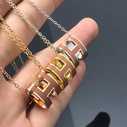 [⭐Lioran]H NECKLACE BROWN