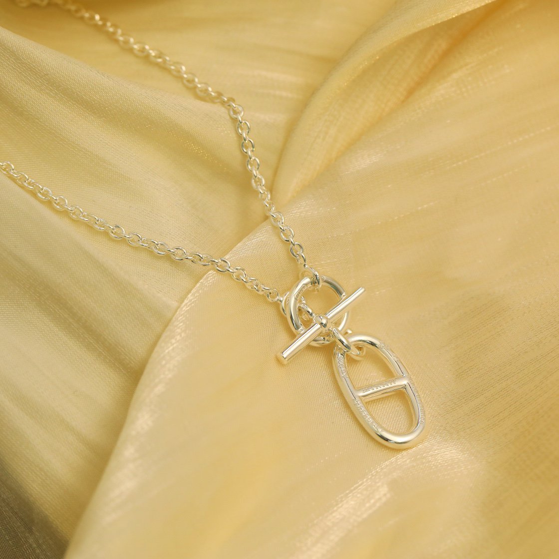 [⭐Lioran]HM CHAINE D'ANCRE PENDANT NECKLACE STERLING SILVER