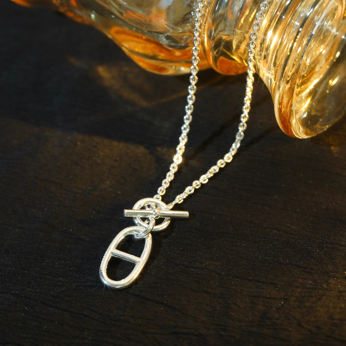 [⭐Lioran]HM CHAINE D'ANCRE PENDANT NECKLACE STERLING SILVER