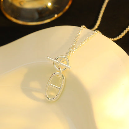 [⭐Lioran]HM CHAINE D'ANCRE PENDANT NECKLACE STERLING SILVER
