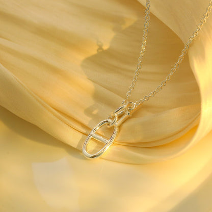[⭐Lioran]HM CHAINE D'ANCRE PENDANT NECKLACE STERLING SILVER
