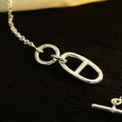 [⭐Lioran]HM CHAINE D'ANCRE PENDANT NECKLACE STERLING SILVER