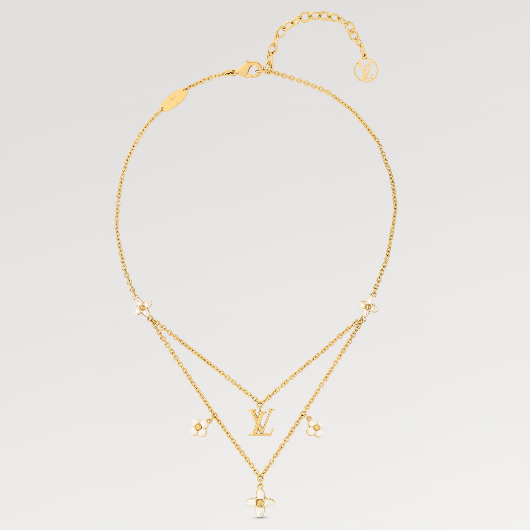 [⭐Lioran]FLOWERGRAM GOLD MOP DOUBLE ROW NECKLACE