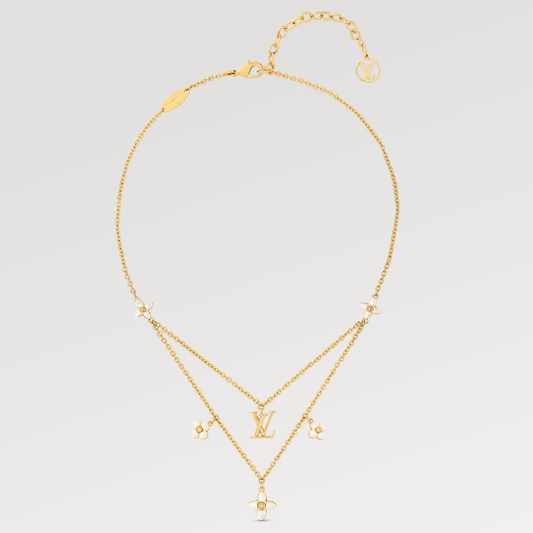 [⭐Lioran]FLOWERGRAM GOLD MOP DOUBLE ROW NECKLACE