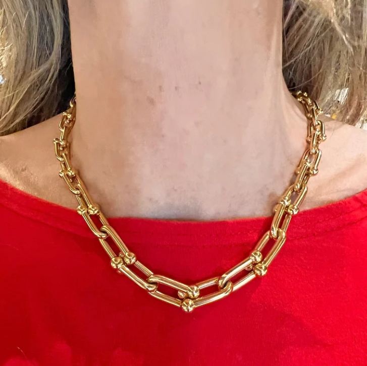 [Lioran]HARDWEAR PINK GOLD CHOKER