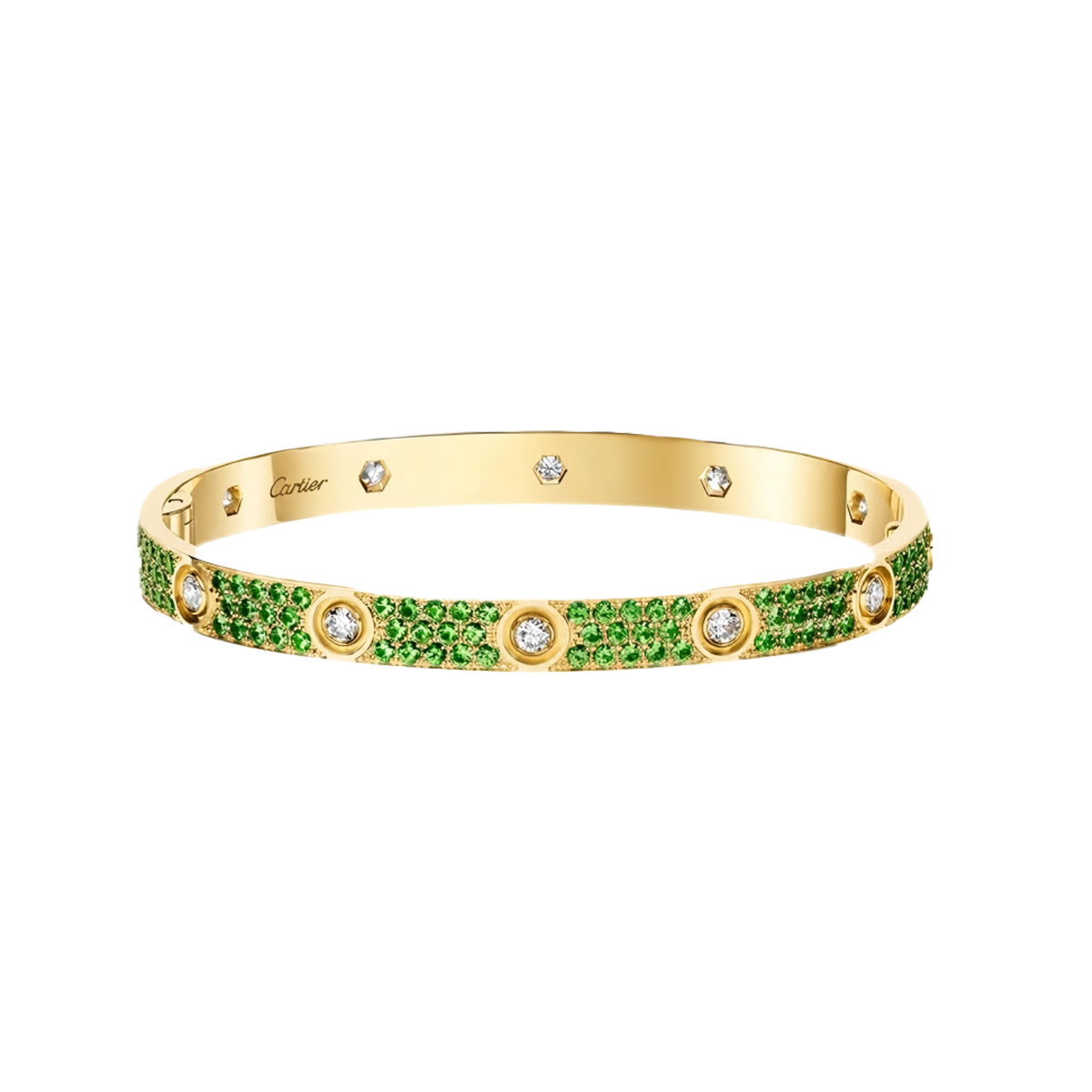 [⭐Lioran]2026 PAVE GEMSTONE LOVE BRACELET 6.1MM 10 DIAMONDS