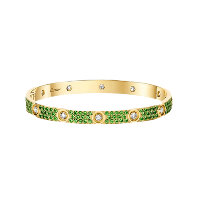 [⭐Lioran]2026 PAVE GEMSTONE LOVE BRACELET 6.1MM 10 DIAMONDS