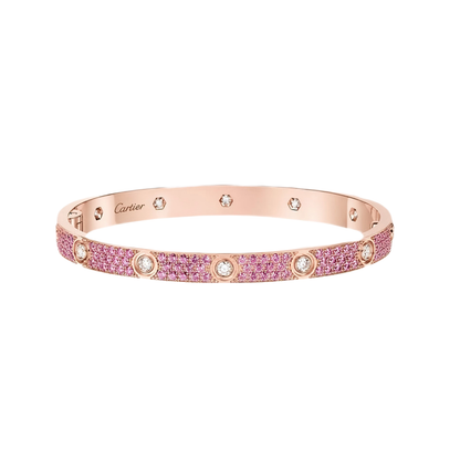 [⭐Lioran]2026 PAVE GEMSTONE LOVE BRACELET 6.1MM 10 DIAMONDS